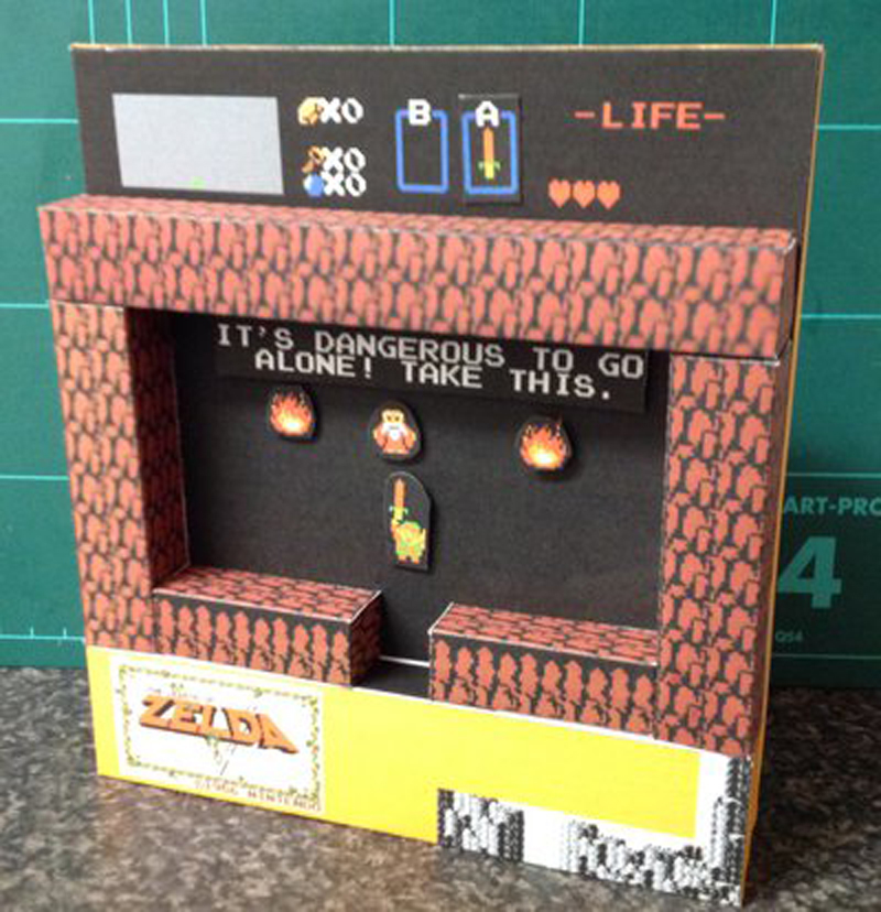 Illustration for article titled Fan Makes Cool Paper Versions of Classic Game Scenes